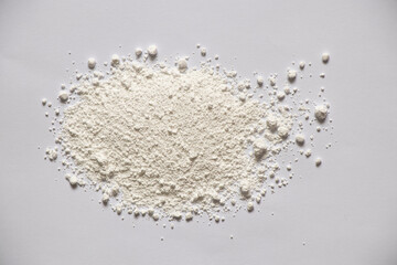 white powder on the background, flour sprinkled