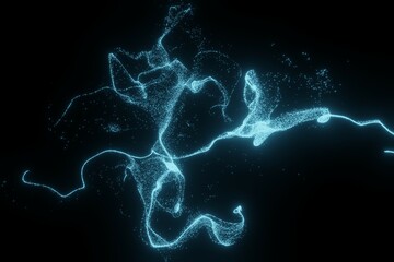 Particles floating in the darkness