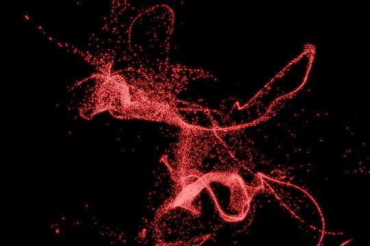 Particles floating in the darkness