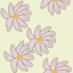 Plakat seamless background with flowers