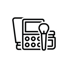 Black line icon for makes