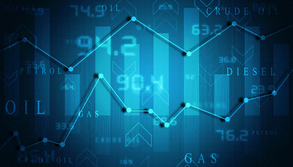 2d rendering Stock market online business concept. business Graph