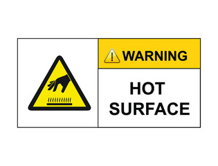 hot surface warning sign