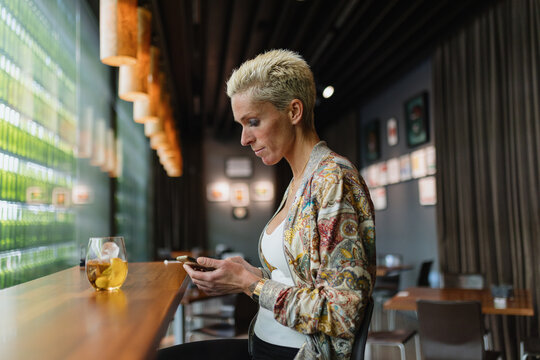 Woman at restaurant
