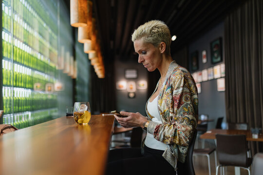 Woman at restaurant