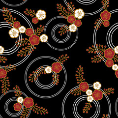 seamless japanese sakura flower pattern