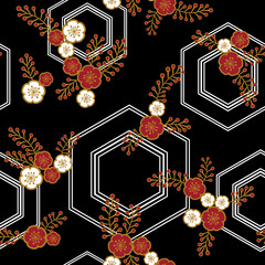 seamless japanese sakura flower pattern