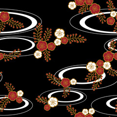 seamless japanese sakura flower pattern