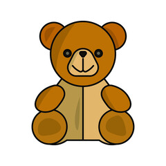 teddy bear vector. vector icon for apps and websites. vector illustration