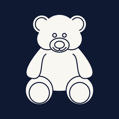 teddy bear vector. vector icon for apps and websites. vector illustration