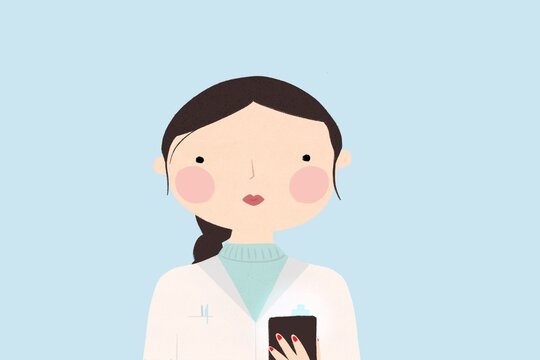 Woman doctor illustration