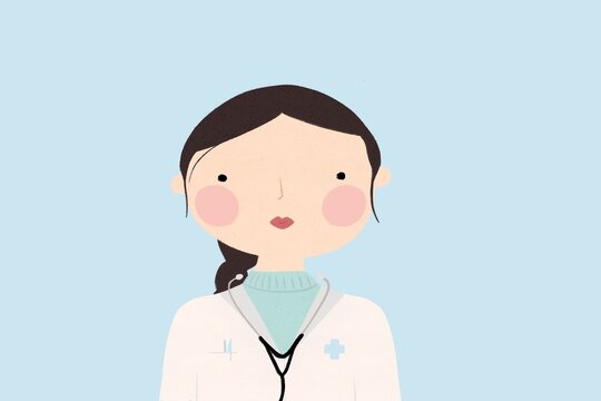 Woman doctor illustration