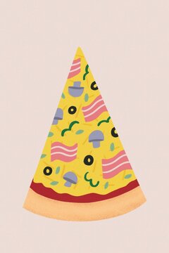 Slice of pizza illustration