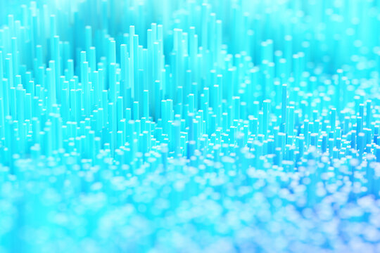 3D landscape. Abstract data visualization concept.
