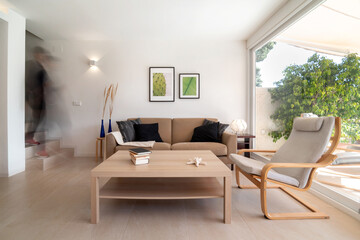 Interior of living room in house