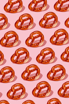 pretzels forming a mosaic