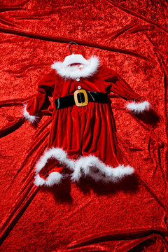 Clothes Hanger With A Santa Dress