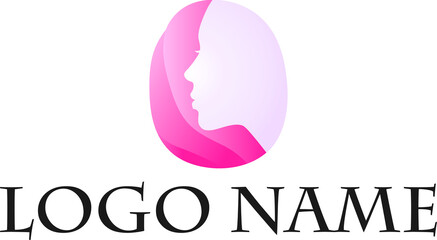 Woman face logo, reflects beauty, feminine which suitable with beauty and fashion aspect