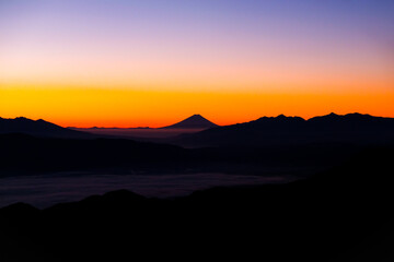 富士山のシルエット