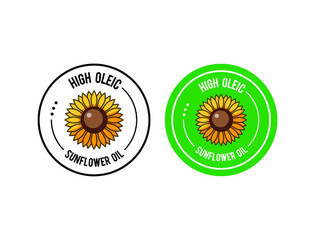 high oleic sunflower oil icon vector
