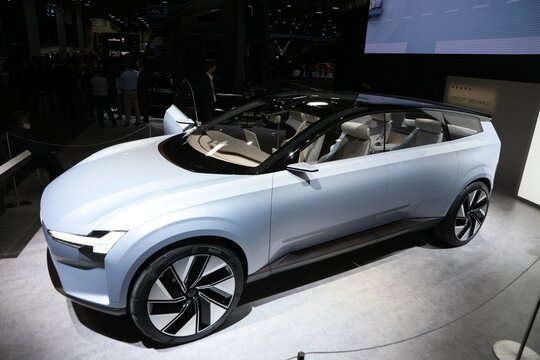 Volvo Concept Recharge electric vehicle in attendance for International Consumer Electronics Show (CES) - THU