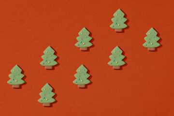 Green decorated Christmas tree