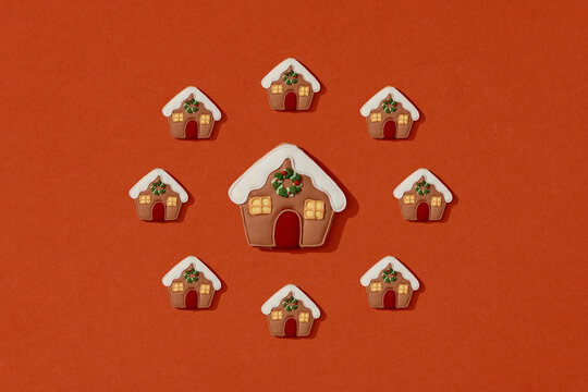 Christmas gingerbread house cookies