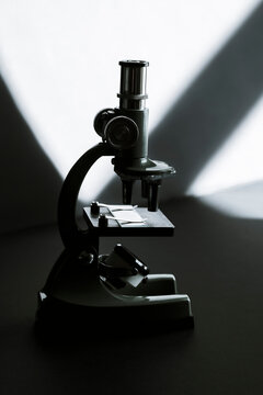 Small Microscope On A dark background