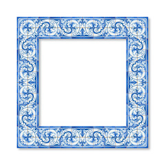 Frame design with typical portuguese decorations called 