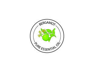 bergamot pure essential oil icon vector