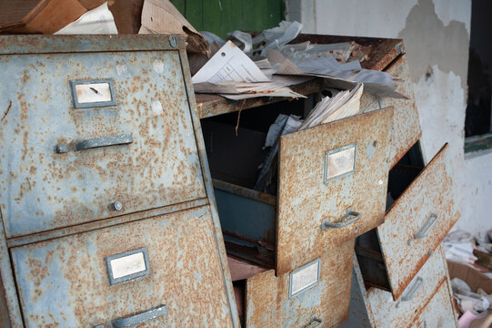 Abandoned filing cabinet