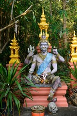 Hindu statue in Wat Phra That Doi Phra Chan, Thailand