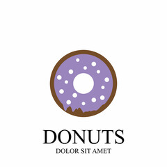 Obraz premium Donuts illustration logo vector template