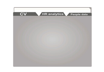 HR portfolio folder. vector illustration