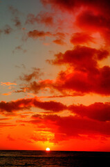 sunset over the sea