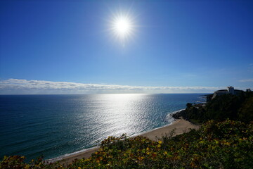 a beautiful seascape with the sun