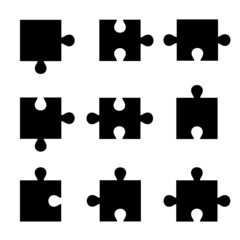 set of puzzle icons