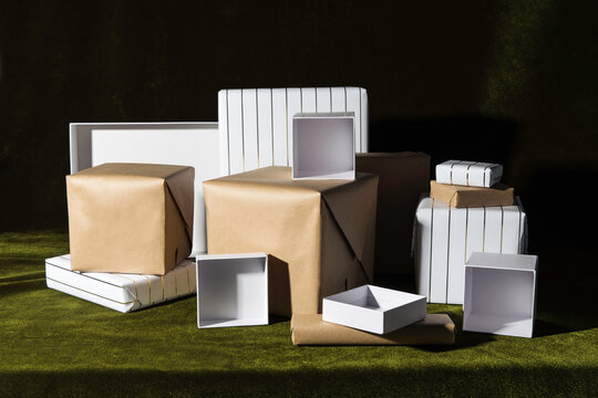 Holiday wrapped boxes 