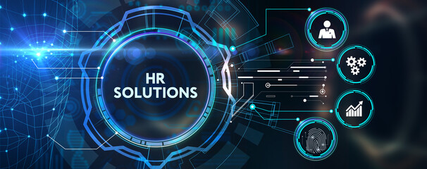 Business, Technology, Internet and network concept. Hr Solutions