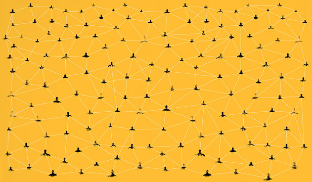 Human Connecting Network on Yellow