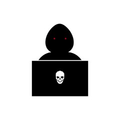 Hacker icon isolated on white background