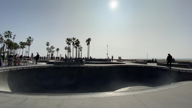 Skaters at Venice Beach California