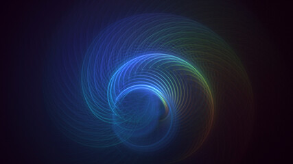 3D rendering abstract technology fractal background