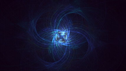 3D rendering abstract technology fractal background