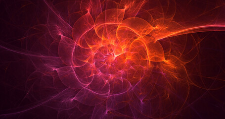 Obraz premium 3D rendering abstract colorful fractal light background