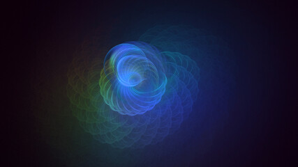 3D rendering abstract colorful fractal light background