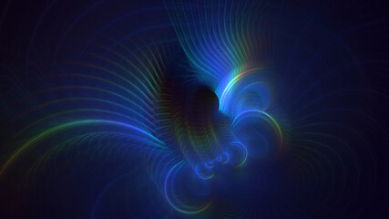 3D rendering abstract colorful fractal light background