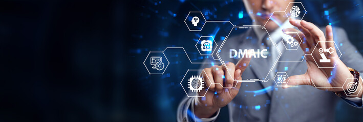 DMAIC, Six Sigma. Define, Measure, Analyse, Improve, Control. Standard quality control and lean...