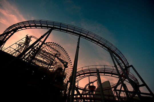 Roller coaster silhouette