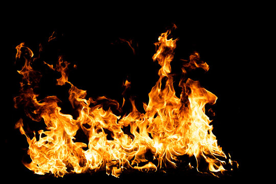 Fire flame texture for banner background. Burn abstract lights.